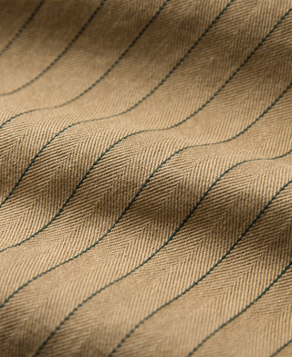 Lot 954 1950s Motorcycle Mechanic Stripe Chore Coat - Khaki