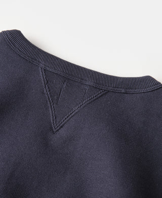 1940s Heavyweight SKI V-Inset Sweater - Navy