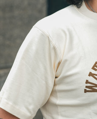 Watchdog Logo-Print Reverse Weave T-Shirt - Apricot