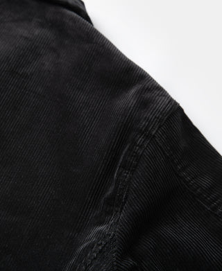 1940s Heavyweight Corduroy Cossack Jacket - Black