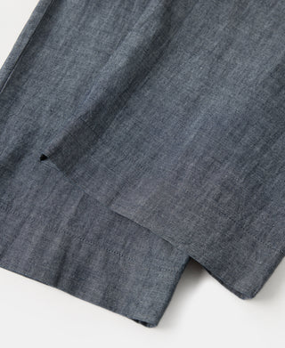 1930s Double-Pleated Chambray Pants