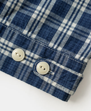 1940s Camp-Collar Palaka Plaid Shirt Jacket