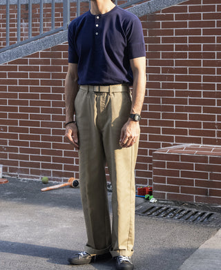 1970s Straight-Leg Work Pants - Khaki