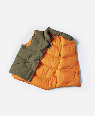 1980's Rip-Stop Nylon Trail Down Vest - Olive