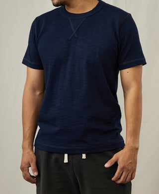 10.5 oz US Cotton Tubular Gusset T-Shirt - Indigo