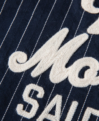 Lot 954 1950s Motorcycle Mechanic Stripe Chore Coat - Navy