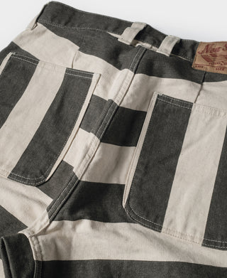 Heavyweight Wide Striped Prisoner Pants