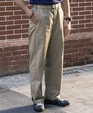 1970s Straight-Leg Work Pants - Khaki