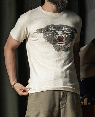 1930s Rugged CCC Black Panther Print T-Shirt