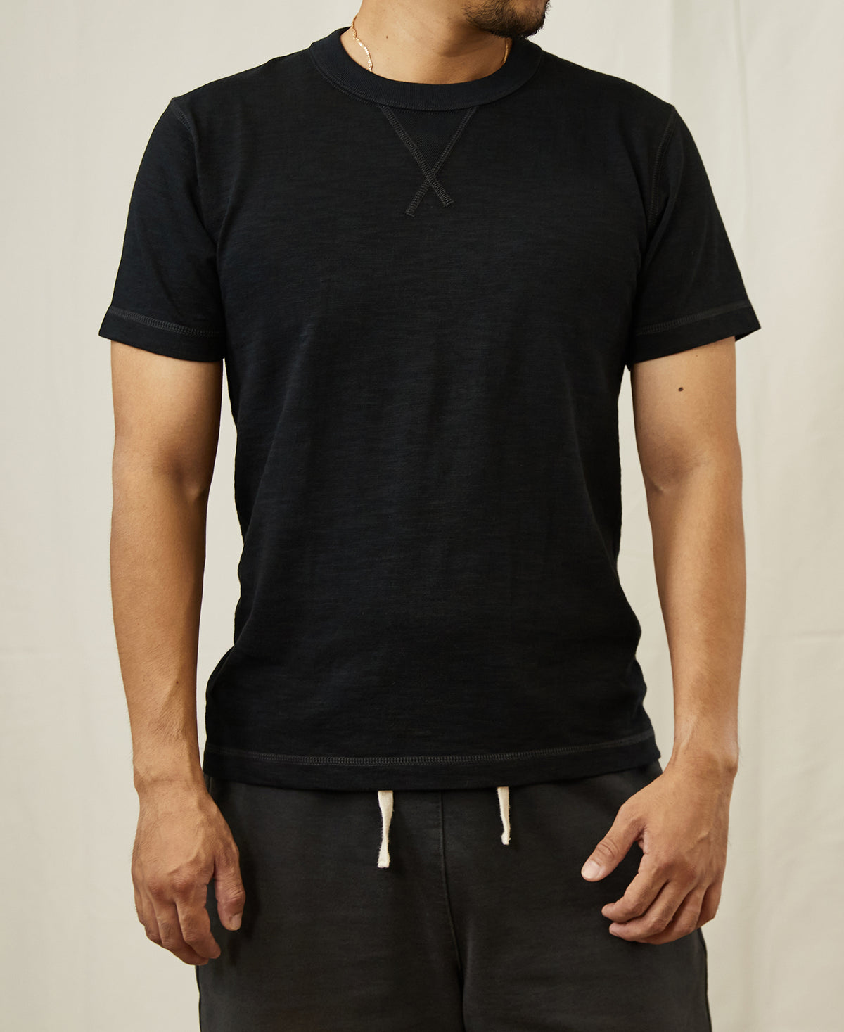 10.5 oz US Cotton Tubular Gusset T-Shirt - Black