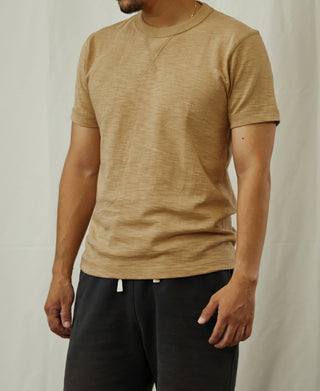 10.5 oz US Cotton Tubular Gusset T-Shirt - Sand