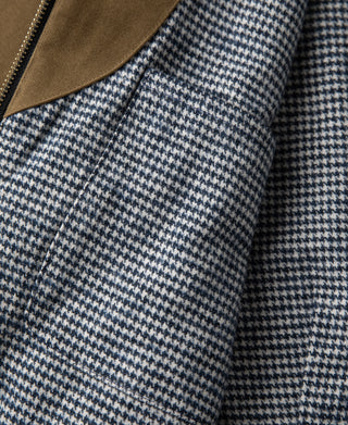 1940s Houndstooth-Lined Moleskin Cossack Jacket – Brown