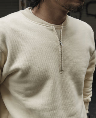 Racing Half-Zip Heavyweight Fleece Sweatshirt - Apricot