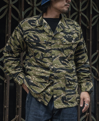 Tiger Stripe Camo Tropical Jungle Fatigue Jacket