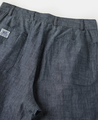 1930s Double-Pleated Chambray Pants