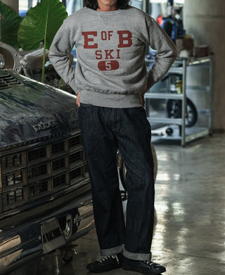 1940s Heavyweight SKI V-Inset Sweater - Grey