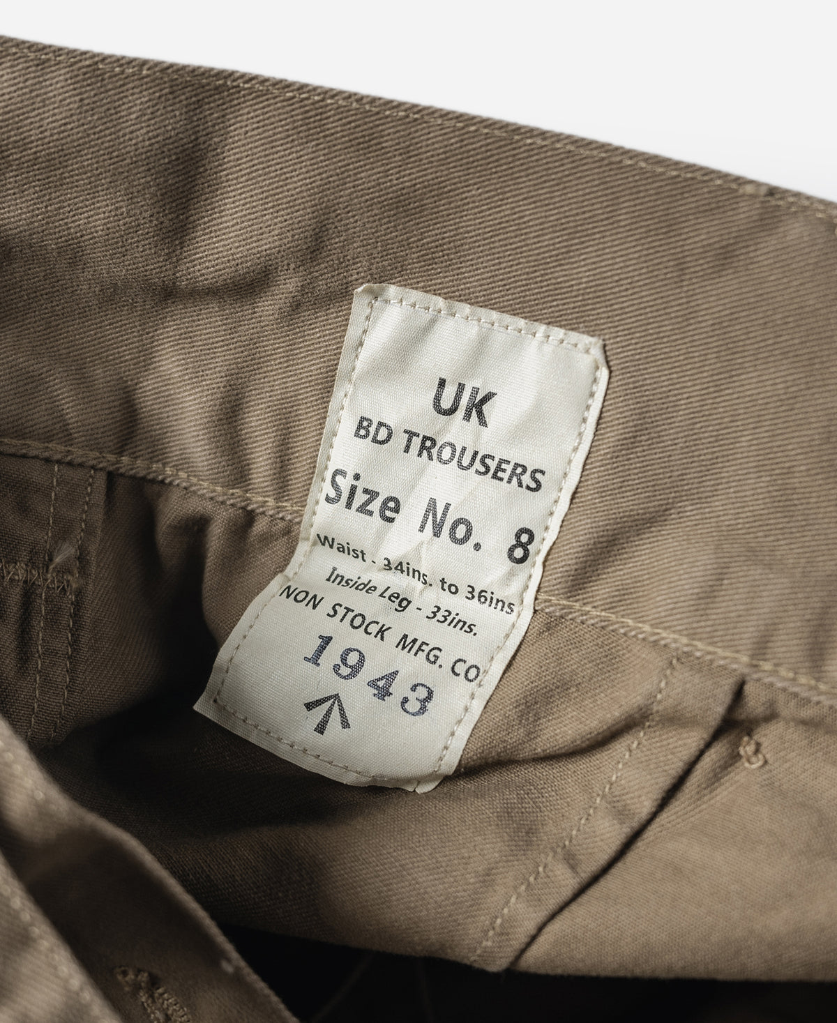 1943 British Army KD &amp; JG Gurkha Bermuda Pants - Khaki