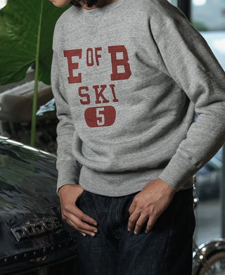 1940s Heavyweight SKI V-Inset Sweater - Grey