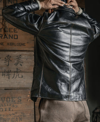 Lot 339 1920s Horsehide Leather Brakeman Coat