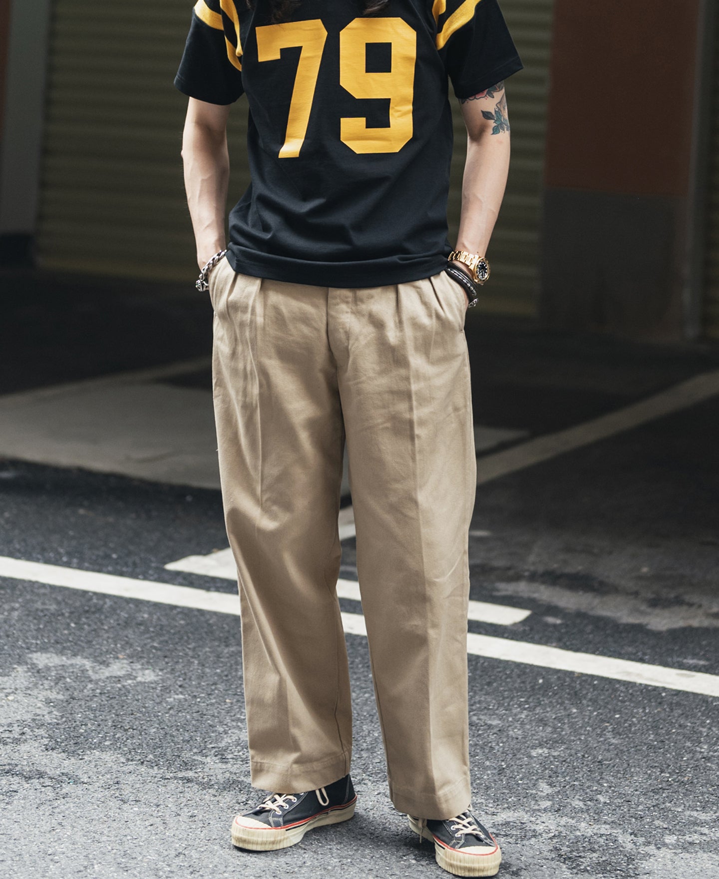 50's FRENCH ARMY M52 CHINO PANTS 24サイズ 50s Vintage Late Version French Army M-52 Chino Pants