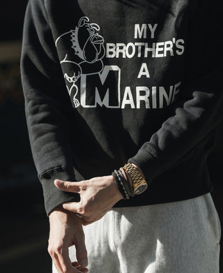 1980s Marine Bulldog Raglan Sweatshirt - Black