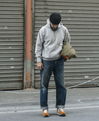 21 oz Military Academy Reverse Weave Hoodie - Gray