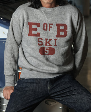 1940s Heavyweight SKI V-Inset Sweater - Grey