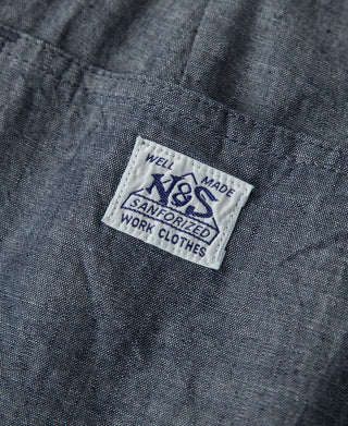 1930s Double-Pleated Chambray Pants