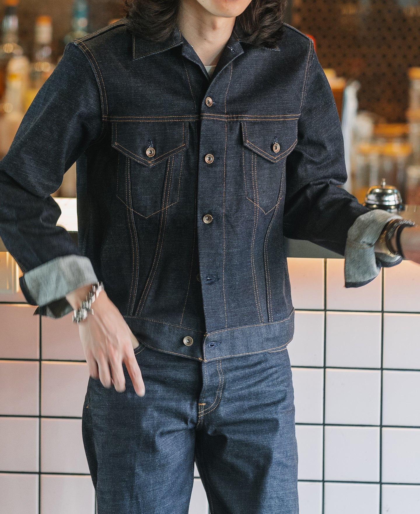 021141●   soe FIELD JACKET DENIM 0 フィールドメンズ