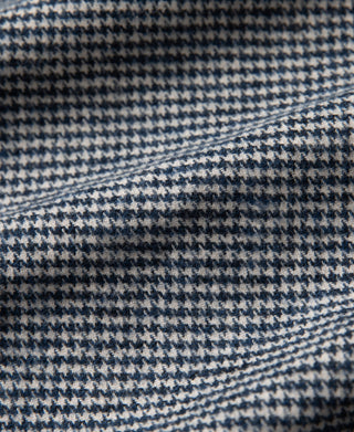 1940s Houndstooth-Lined Moleskin Cossack Jacket – Blue