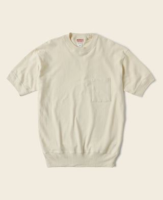 Waffle Knit Pocket T-Shirt - Apricot