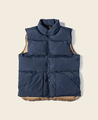 1980's Rip-Stop Nylon Trail Down Vest - Navy