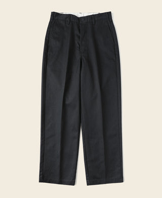 1970s Straight-Leg Work Pants - Black