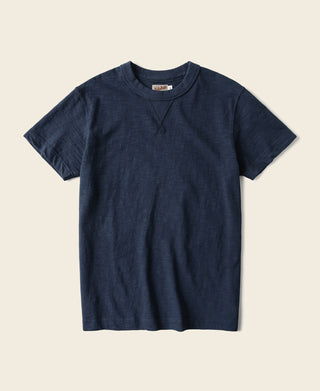 10.5 oz Cotton Tubular Gusset T-Shirt - Indigo