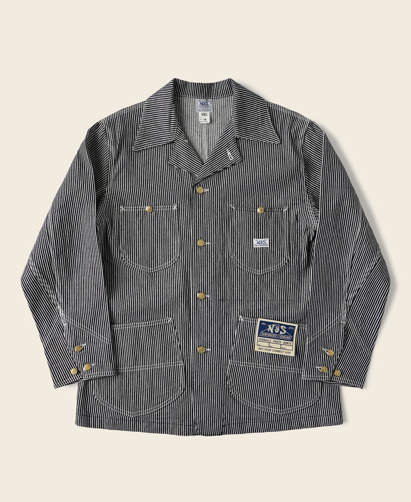 Lot 91-J Vintage Railway Hickory stripe Work Loco Jacket
