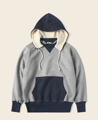 Two-Tone Double V Gusset Hooded Sweatshirt