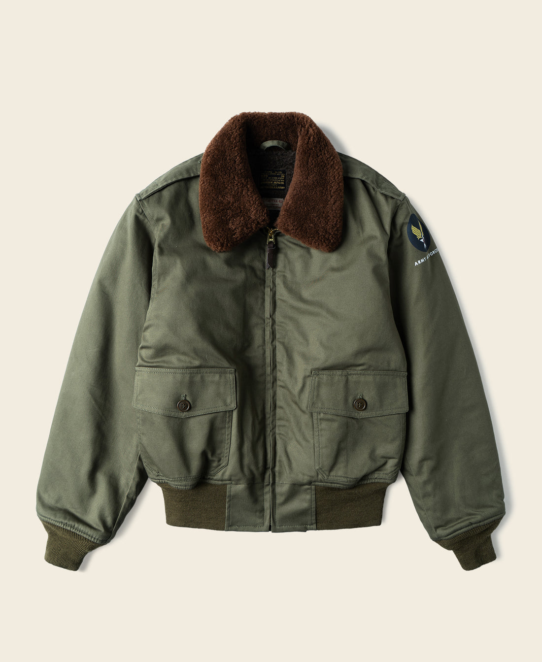 WWII 1943 USAAF Type B-10 Flight Bomber Jacket - Olive l Bronson ...