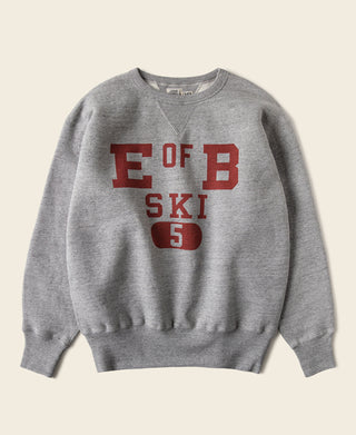 1940s Heavyweight SKI V-Inset Sweater - Grey