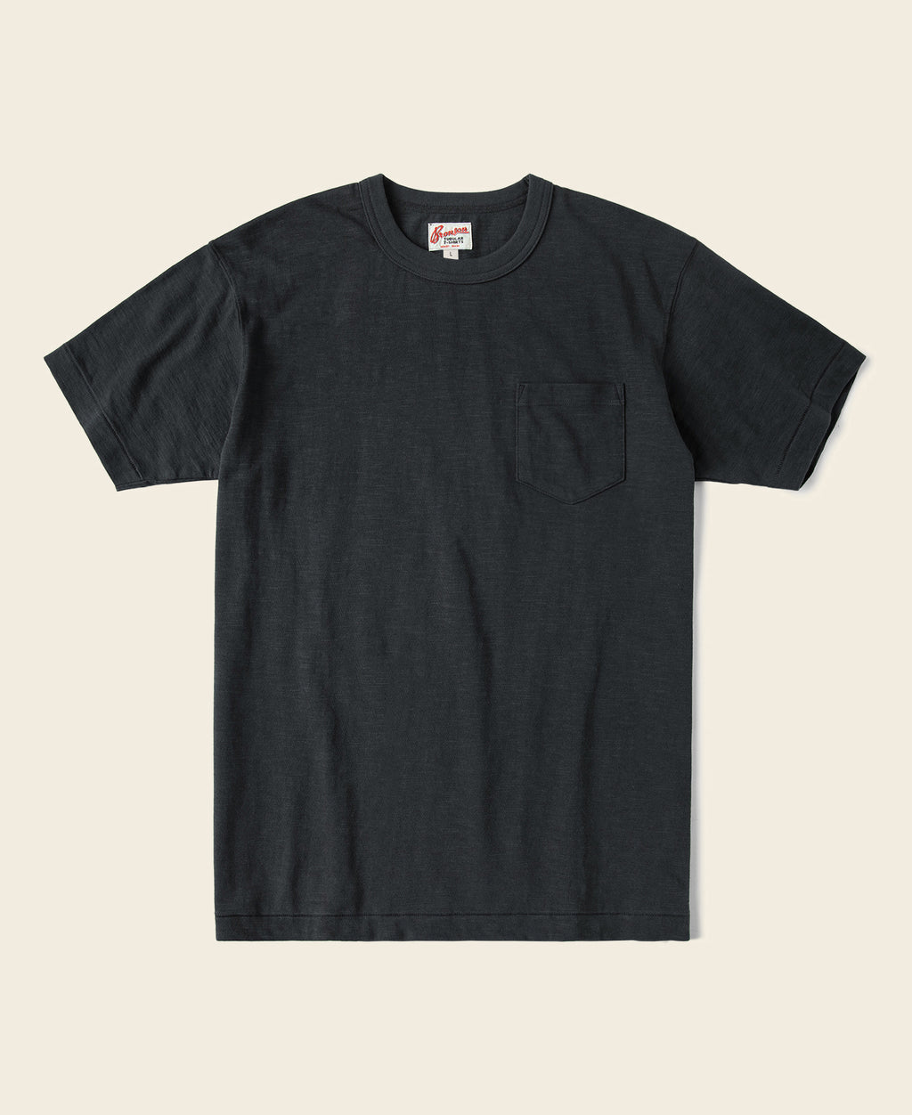 Loopwheel Tubular Cotton Athletic Pocket T-Shirt - Black | Bronson Mfg ...