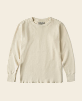 Heavyweight Raschel Knitting Waffle Thermal Shirt - Apricot