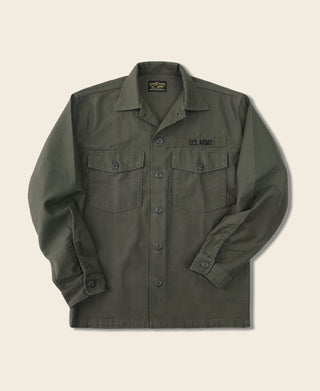 Vietnam War US Army OG-107 Fatigue Utility Shirt - Plain