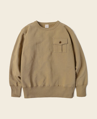 Military Pocket Sweatshirt - Khaki