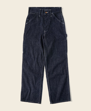 Slub Pearl Yarn Indigo Denim Carpenter Pants