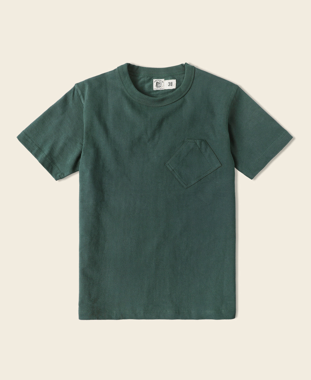 1930s Slanted Pocket Tubular T-Shirt - Green