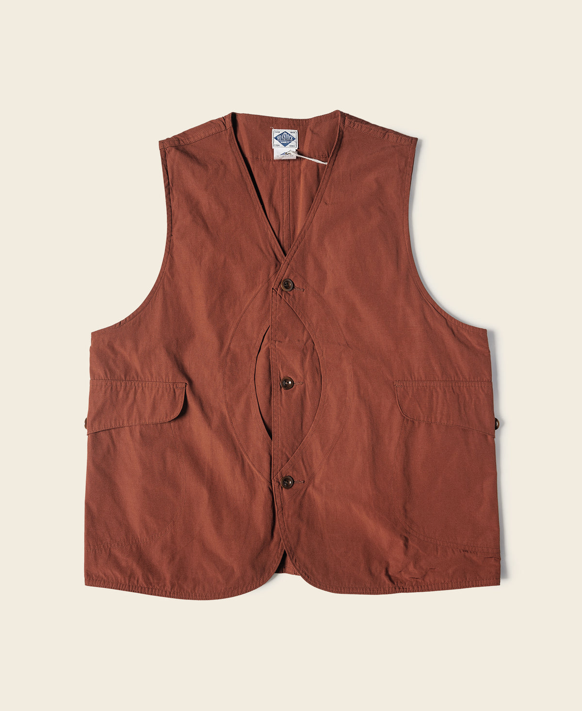 Polyester and Cotton Blend Game Pocket Outdoor Vest - Red