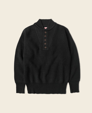 US Army High Neck Wool Sweater - Black