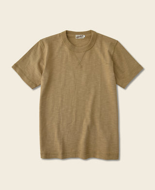 10.5 oz US Cotton Tubular Gusset T-Shirt - Sand