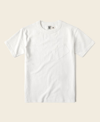 1930s Slanted Pocket Tubular T-Shirt - White