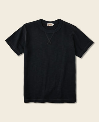 10.5 oz US Cotton Tubular Gusset T-Shirt - Black