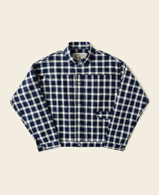 Lot 913 1910s Single-Pocket Palaka Plaid Work Jacket